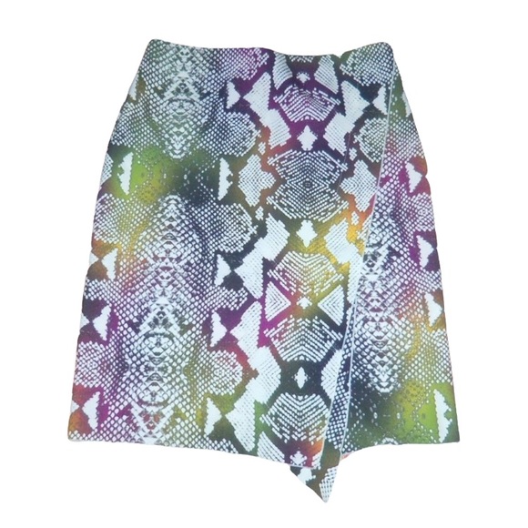 Worthington Snakeskin Colorful Print Stretch Skirt - Women’s Size 10 - Picture 3 of 9